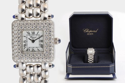 Chopard Happy Sport 419 21mm 18k White Gold Diamond Bezel Watch (107.13g.)