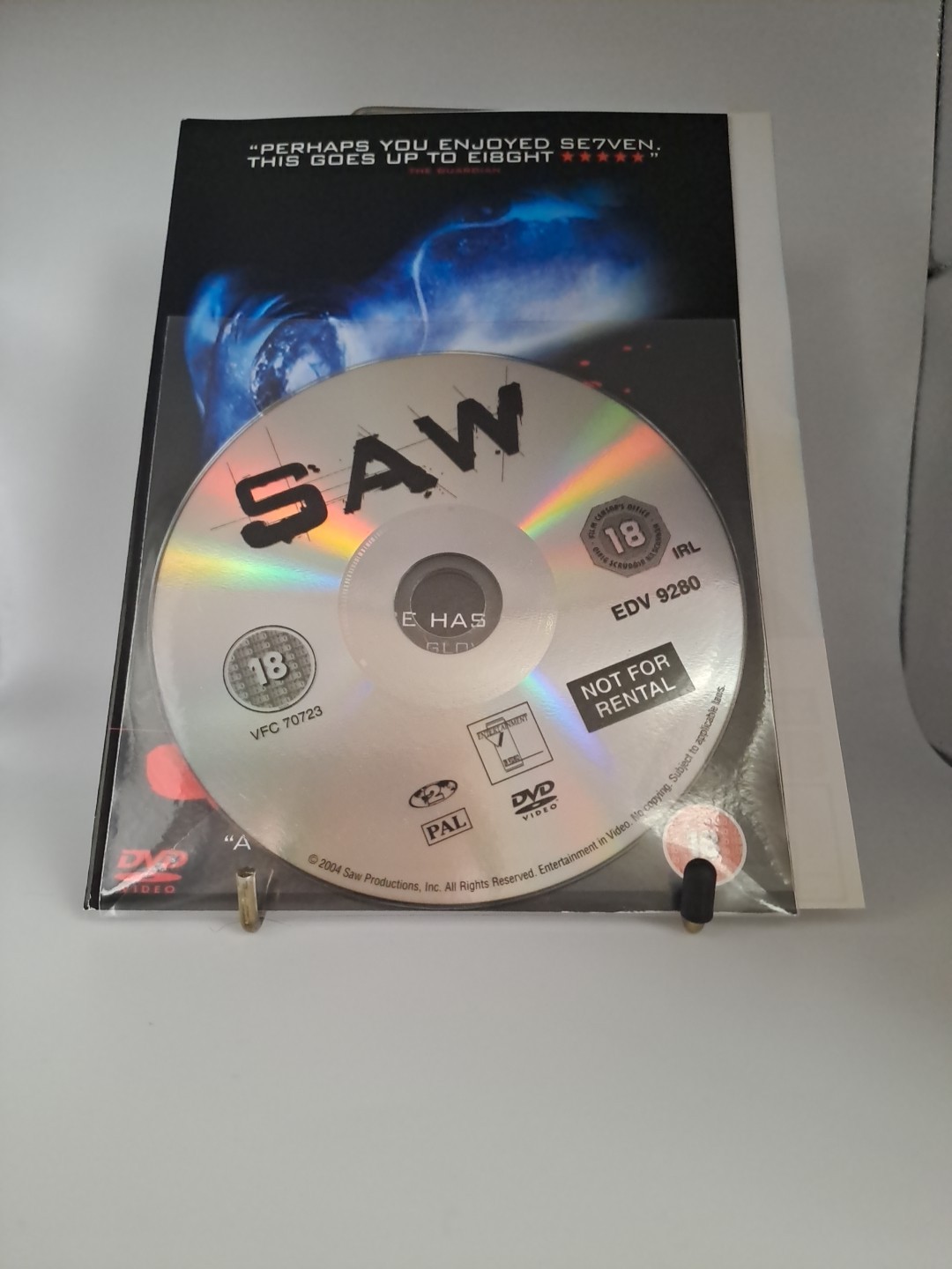 Saw DVD Feature (2005) Danny Glover Disc And Paper Cover Only