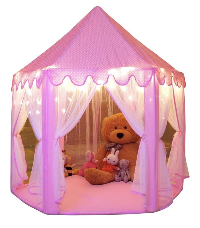 Princess Tent Girls Large Playhouse Kids Castle Play Tent with Star Lights Toy
