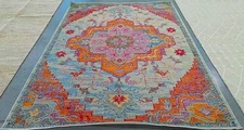 L BLUE / FUCHSIA 6'-7" x 9'-2" Back Stain Rug Reduced Price 1172776579 CRS501B-6
