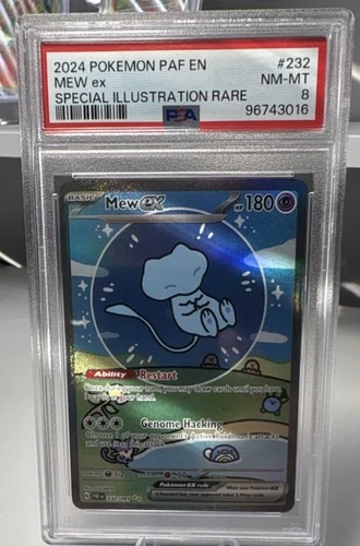 Pokémon TCG 2024 Mew ex #232 Special Illustration Rare Holo PSA 8 English