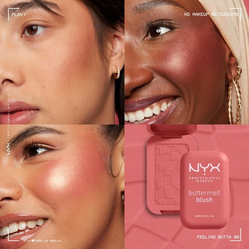 NYX Professional Makeup Buttermelt Powder Blush, Up To 12H FEELING BUTTA - Picture 6 of 12