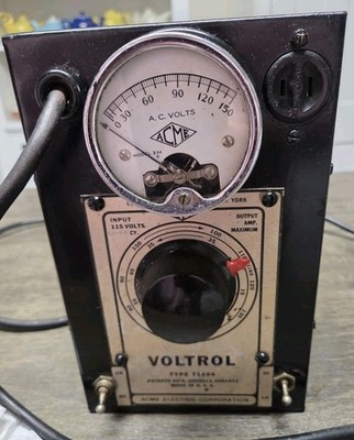 VINTAGE ACME VARIAC- VOLTROL TYPE T1404 NOT TESTED