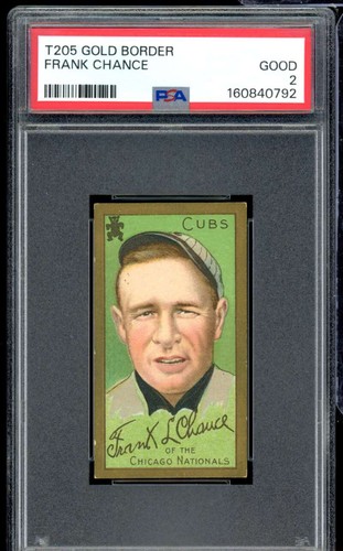 Frank Chance 1911 T205 Gold Border card