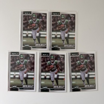 (5) David Bailey 2026 TOPPS FLAGSHIP ROOKIE CARD LOT #343 NEW YORK JETS