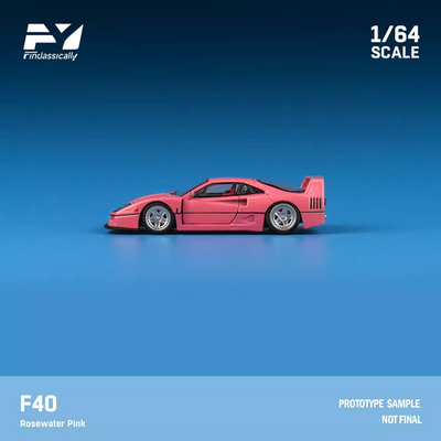 Findclassically FY 1:64 Ferrari F40 pink alloy car model ornaments