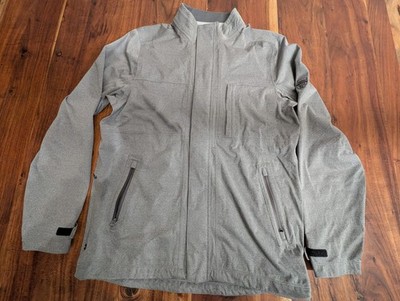 TravisMathew June Gloom Rain Jacket Mens Medium Gray Waterproof Golf Windbreaker