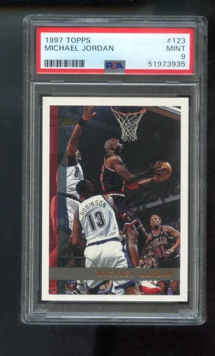 1997-98 Topps #123 Michael Jordan PSA 9 Graded Basketball Card NBA 1998 Bulls