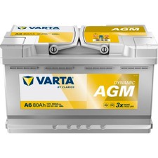 VARTA A6 Dynamic AGM 580901080 80Ah 12V Start Stop Batterie Autobatterie VRLA