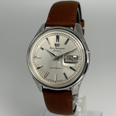 SEIKO 5 DX Sportsmatic Deluxe Automatic Watch 1965 Silver Dial | eBay
