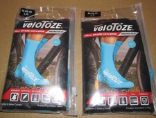 2 pairs Velotoze Tall Cycling Shoe Covers Waterproof Blue Size Large  Euro 43-46