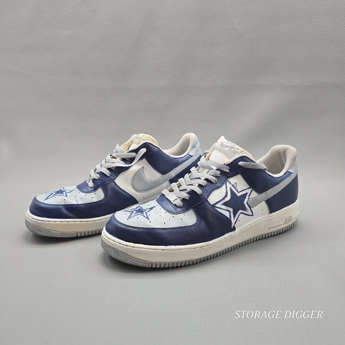2014 NIKE Air Force 1 Men's 13 Custom Hand Painted 488298-154 Dallas Cowboys View 2