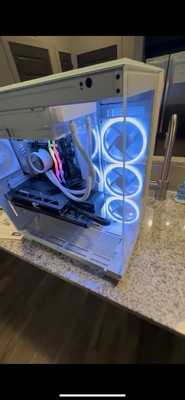 Custom Gaming PC with RGB Fans and High-Performance Graphics Card