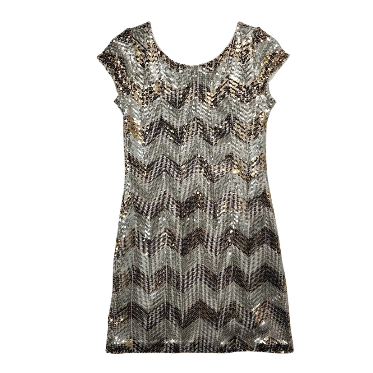 gold sequin dress white house black market Baltic Born Womens Esme Sequin Dress | Black + Gold main image 1