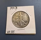 1943 Walking Liberty Half Dollar Very Fine ++ Coin