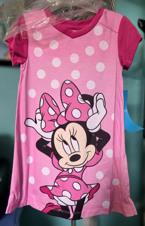 Camisón Disney Store Minnie Mouse Niñas Talla 4 Nuevo con Etiquetas**Envío Gratis** Foto 2 de 4