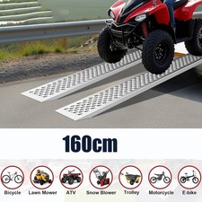 2×Non-Slip Loading Ramps Galvanized Steel HEAVY DUTY For Trailers Vans Motorbike