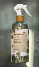 NATURE LOVE ~ Fresh Tea Tree + Eucalyptus ROOM LINEN Fabric 473ml Relaxing SPRAY