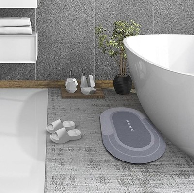 Modernized Magic Bathroom Mat Comfort Standing Rug (Oval)