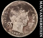 1902 Silver Barber Dime - Scarce  Better Date  No Reserve  #K1908