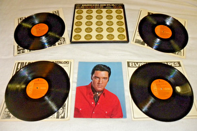 Elvis Presley 4LP Box Set LPM-6401 Mono 1971 w/ Photo Book & News Clippings VG