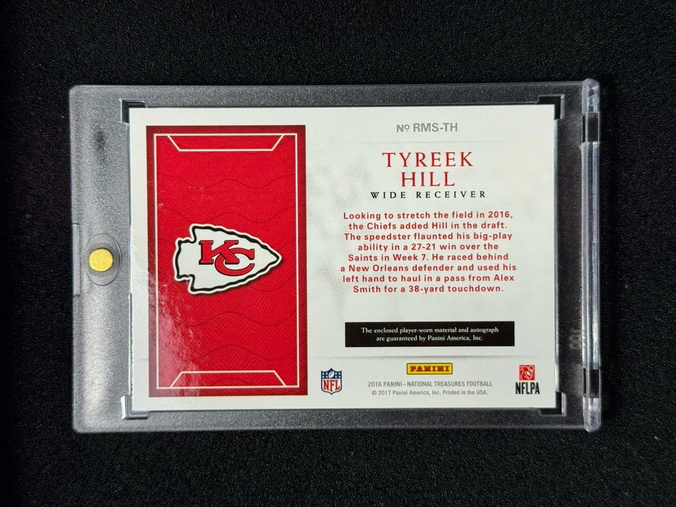 2016 National Treasures Tyreek Hill #/99 Rookie Signature Jersey Auto RC Relic - Image 2 of 2