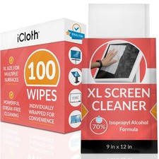 XL Screen Cleaning , Lint-and Streak-, Fast-Drying, Removes Dust, Fingerprint...