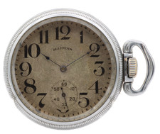 Antique 16s 1911 Illinois 15 Jewel Hunter Pocket Watch 303 Chrome Plated