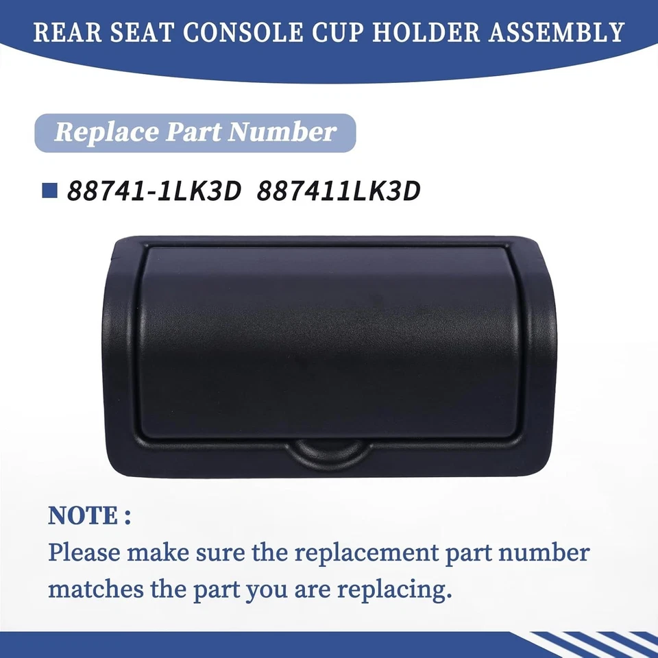 Portavasos consola trasera apto para Infiniti QX56 2012 2013 QX80 2014-18 88741-1LK3D Foto 3 de 4