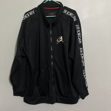 Nike Jordan Tricot Warmup Jacket Black Men 2XL