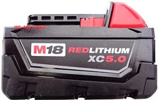  1 GENUINE 18V Milwaukee BARE 48-11-1850 5.0 AH Battery M18 18 Volt XC Red