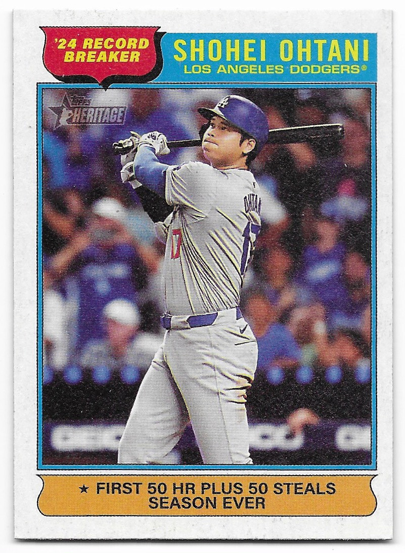 2025 Topps Heritage Flip Stock Shohei Ohtani RB (#1) Dodgers SSP -5 Copies