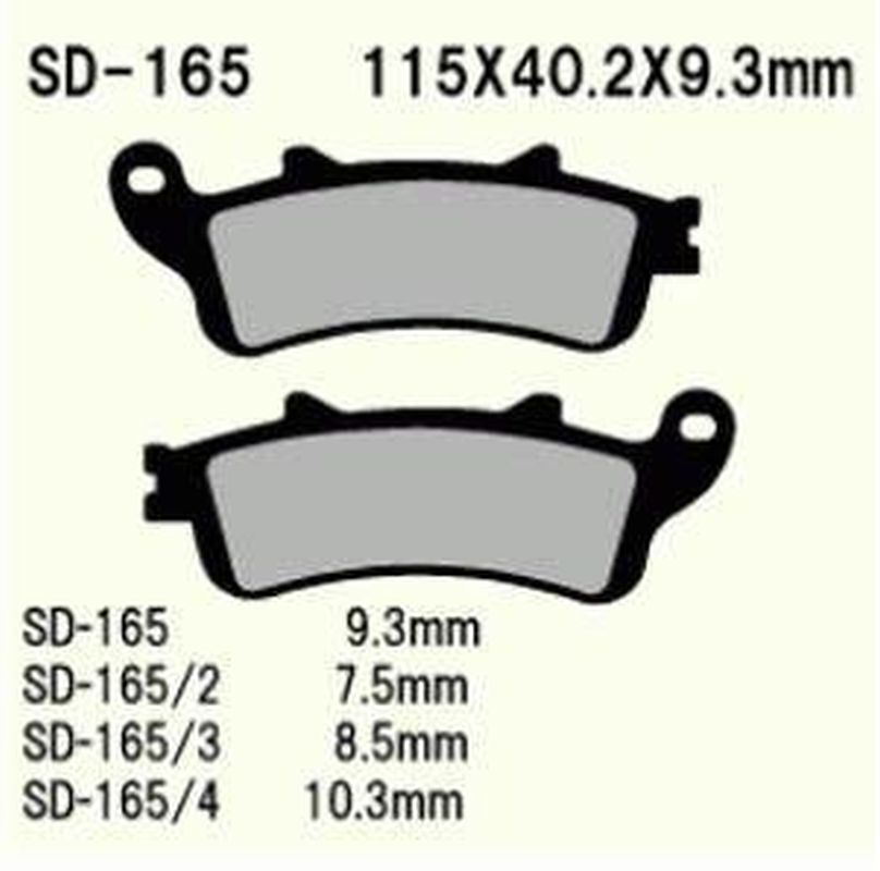 Plaquettes de frein KH261 Sintered Metallic or de 8.5mm pour moto