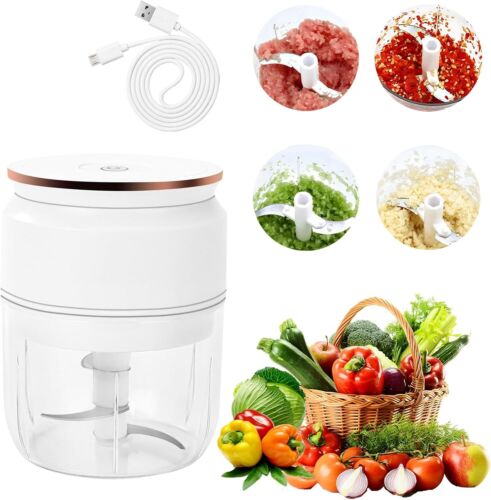 300ml Electric Chopper Mini Food Processor Blender Meat Vegetable Crusher Mixer - Picture 2 of 8