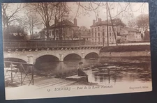 postcard Louviers France Pont de la Route National Goyomard tabac