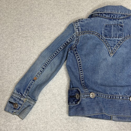 Levi’s Type 1 Denim Iconic Jean Jacket Medium Wash Youth Retro Y2k Slim Fit S - Picture 9 of 12