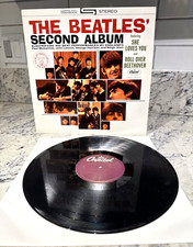 THE BEATLES SECOND ALBUM Capitol ST 2080 Vintage Record 1964 Stereo Vinyl