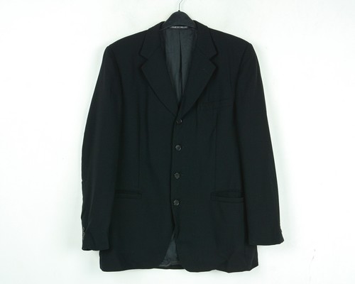 Versace Klassisch v2 Wollblazer Jacke Anzug Sport Mantel UK 44 US Schwarz Eu 54