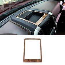 2015-2020 For Ford F150 Console Dashoard Storage Box Frame Trim Cover Wood Grain