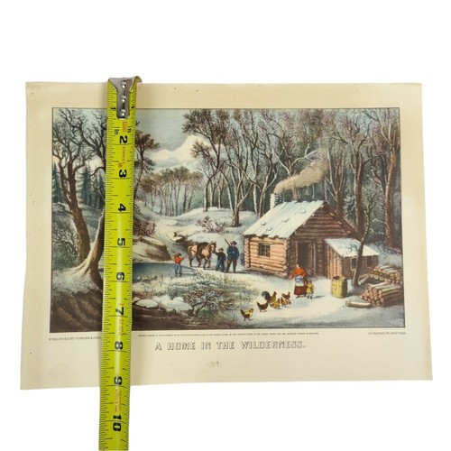 Vintage "A Home In the Wilderness" by Currier and Ives Color Litho - Picture 4 of 4