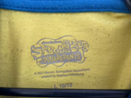 Spongebob Squarepants Kids Boys Girls 100% Polyester Long Sleeve PJ Top Multi L - Picture 2 of 4