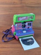 Vtg. 1999 Polaroid x Barbie 600 Instant Camera FILM TESTED VGC Pink WORKS WELL