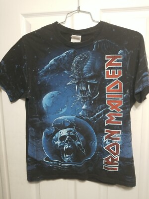 Iron Maiden T-Shirt Ufficiale Uomo: Modello Final Frontier Verde, Colore Nero, Cotone Morbido, Vestibilità Classica