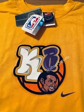 RARE Y2K 2000 NIKE LA LAKERS KOBE BRYANT CARICATURE DUAL CARTOON PRINT T-SHIRT L