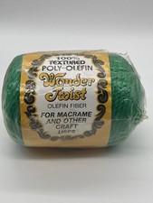 NEW 100 Textured Poly-Olefin GREEN WONDER TWIST Craft Cord - 9MM - 100 Yards