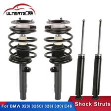 Set 4 Front+Rear Complete Struts Shock Absorber For BMW 323i 325Ci 328i 330i E46