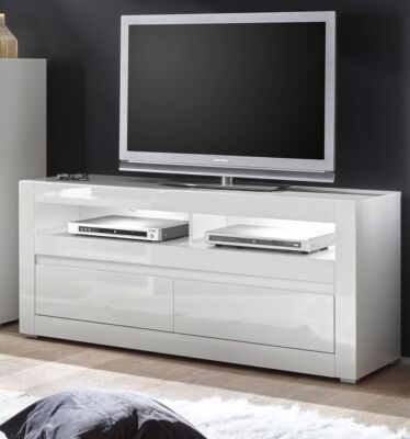 TV Lowboard Unterteil Fernsehtisch weiß Hochglanz grau Stone Nobile