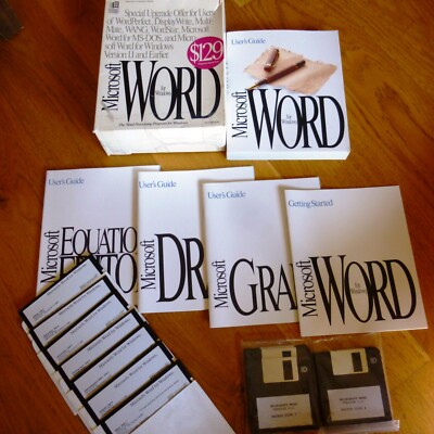 Microsoft Word für Windows 2.0 Upgrade 5,25'' Diskette Originalverpackt Komplett LESEN!!!