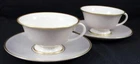 Franciscan Palomar Grey Group of 2 Cup and Saucer Sets