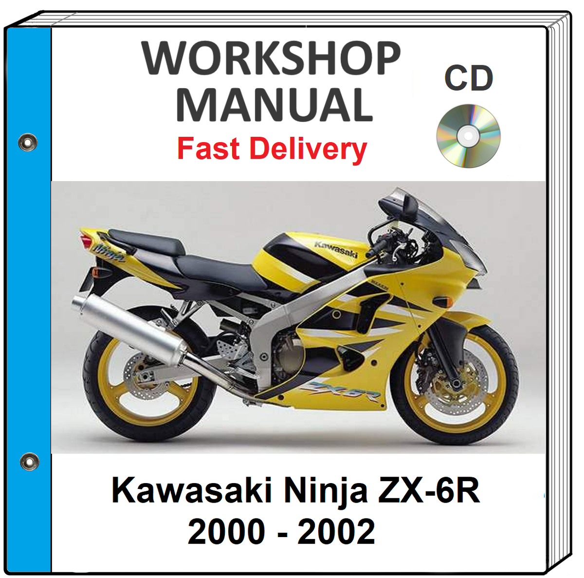 KAWASAKI NINJA ZX-6R 2000 2001 2002 SERVICE REPAIR SHOP MANUAL ON